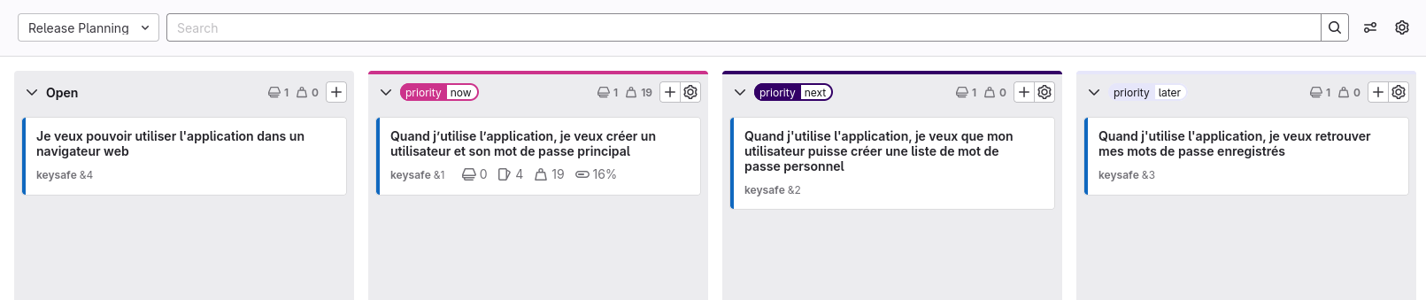 Gitlab priorité Epics